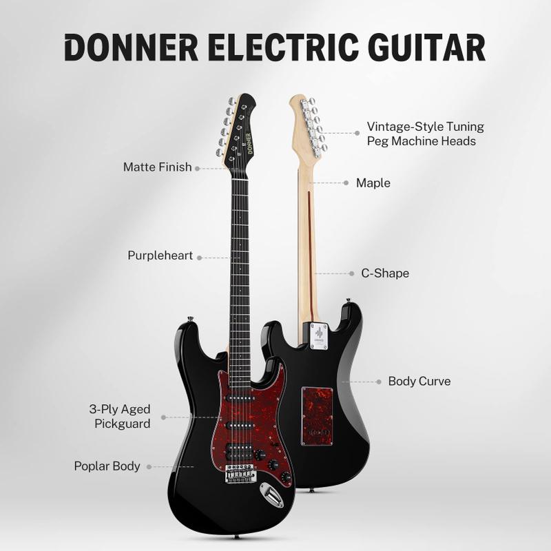 Guitarra elétrica Donner Designer Series DST-200 Void Black